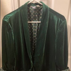 Green Velvet Blazer